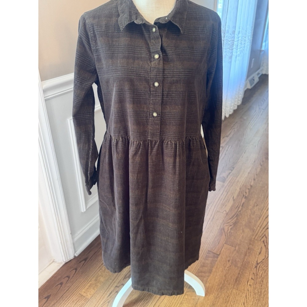 Poetry  Brown Womens corduroy Dress Size 10 - Picture 3 of 16